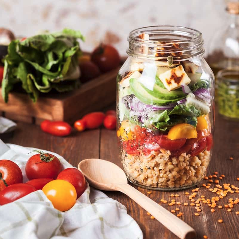 Photo of beautifully arranged food