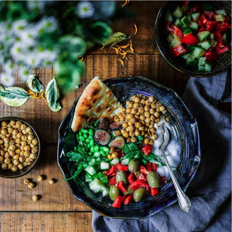 Photo of beautifully arranged food
