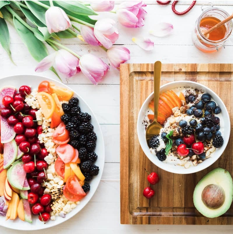 Photo of beautifully arranged food
